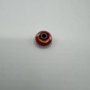 Trollbeads 925 Glass Red & Gold Single Bead Charm
